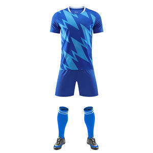 Seragam sepak bola Set lengkap kustom termasuk Jersey dengan nama cetak bahan OEM layanan untuk latihan pemain - Product Image 2