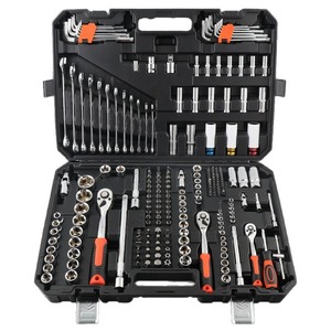 222-Piece <strong>1</strong>/4&quot; Drive Steel Combination Wrench and <strong>Socket</strong> <strong>Set</strong> with Hand Tool OEM Option Bit Included Hard Case - Product Image 1