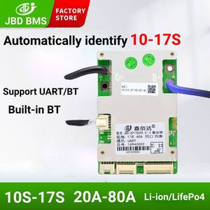 JBD встроенный BT LiFePO4 10S 12S 13S 14S 15S <span class=keywords><strong>16S</strong></span> 17S литий-ионный 36V 48V 60V Smart <span class=keywords><strong>BMS</strong></span> 20A 40A 50A 60A <span class=keywords><strong>80A</strong></span> 120A Smart <span class=keywords><strong>BMS</strong></span> с UART