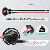 Interrupteur à bouton-poussoir combiné 1NO NC le plus populaire, petite taille, IP65, en alliage d'aluminium, étanche, 12 mm, 3A 250V, LED