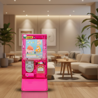 Distributeur automatique de jouets commercial monocouche de 60 à 150 pièces avec système de pièces et jetons, rose-rouge, garantie 1 an, vente chaude
