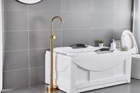 Robinet de baignoire à montage au sol Remplisseur de baignoire autoportant Robinets de douche à haut débit Robinets mitigeurs de douche