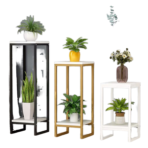 Soporte de Metal para Plantas con Acabado Cromado, Exhibición de Piso, <span class=keywords><strong>Porta</strong></span> Macetas para Decoración del Hogar - Product Image 1