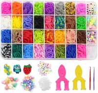 10000pcs Loom Rubber Bands Kits Beads Toys Set Hand Knitting