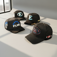 Casquette de baseball 5 panneaux personnalisée en gros avec broderie 3D, strass et épingles métalliques, doublure en daim et satin – Casquettes Rico