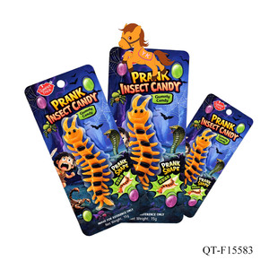 Caramelos de Goma con Forma de Gusano en Blíster con Jelly Bean, Caramelos de Goma de Insectos para Bromas, Fabricante Chino - Product Image 1