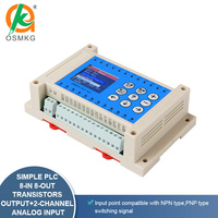 Transistor Oshangming Plc 8 entradas 8 salidas 2 entradas analógicas 0-10V 0-20mA equipo electrónico PLC para invernadero