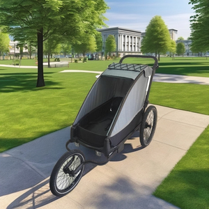 Remorque vélo pour chien avec cadre en alliage d'aluminium, suspension indépendante et tissu résistant à l'eau 600D pour les aventures en plein air - Product Image 4