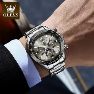 <span class=keywords><strong>Montre</strong></span> mécanique pour homme Olevs 6654, précise, fabriquée à Guangzhou, à bas prix, bracelet en acier inoxydable, résistante à l'eau, continue <span class=keywords><strong>de</strong></span> fonctionner, grande taille - Product Image 5