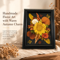 Cadre d'art floral préservé - Décoration murale 3D colorée faite à la main, éternelle et durable, prix d'usine pour la maison, la chambre, cadeau d'anniversaire