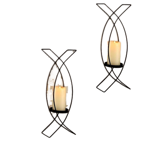 Restaurant Home Sconce <b>Candlestick</b> <b>Holder</b> Iron Decoration - Product Image 1