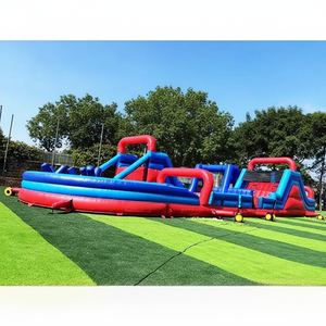 Circuito de Obstáculos Inflable para Exteriores, Juego Inflable Gigante para Fiestas de Adultos, Combo de Obstáculos Inflables, Trampolín para Niños - Product Image 1