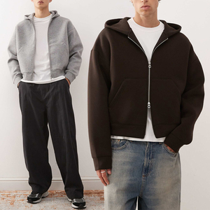 Sweat à capuche zippé 2 voies pour homme KingSen OEM, logo brodé, en molleton bouclette 100% coton, impression numérique - Product Image 1