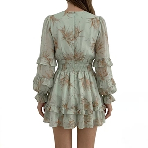 Lightweight Chiffon Floral Print Summer <strong>Dress</strong> for <strong>Brunch</strong> &amp; Outdoor Events - Product Image 3
