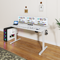Bureau de travail ergonomique moderne à hauteur réglable, prix usine, pour salles de sport et espaces commerciaux, avec moteur unique pour position assise-debout