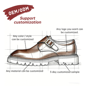 Chaussures Oxford confortables pour hommes, personnalisées OEM, printemps/automne, en cuir de vachette imperméable et respirant, à bout pointu, pour mariage - Product Image 3