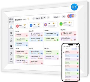Pantalla Táctil Inteligente con Calendario INSOVISION de 15.6 Pulgadas con Video HD de 1080p, Creación de Video con un Toque, Soporte para MP3, Reloj con Wi-Fi, Software Integrado - Product Image 1