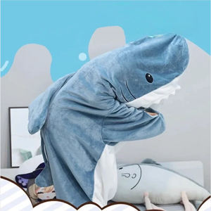 <strong>Cosy</strong> and Warm Hooded Flannel Shark <strong>Blanket</strong> Shark <strong>Blanket</strong> for Adults and Children - Product Image 3