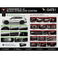Revêtement sous-carrosserie en acrylique caoutchouté noir Gate 2L, peinture 1K au pistolet, protection anti-éclats de pierre pour atelier automobile, marque privée OEM