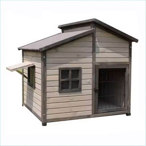 Grande Villa pour Chien en Bois Extérieur Étanche Chenil Très Grand avec Porte à Cadre en Acier et Fenêtre Respirante Maison Géante pour Animaux - Product Image 5