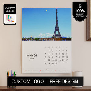 Agenda Personalizada 2027 con Edificios Emblemáticos, Impresión a Color <span class=keywords><strong>de</strong></span> 12 Meses, Logotipo Personalizado para <span class=keywords><strong>Supermercados</strong></span> y Comercios - Product Image 3