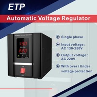 Régulateurs/Stabilisateurs de tension monophasés 2000VA 220V CA d'origine usine, contrôle par relais, cuivre SVC, entrée 150V-250V