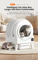 Bac à litière automatique électrique pour chat, toilette intelligente pour chat de 80 L, isolation des odeurs, nettoyage entièrement automatique pour chats