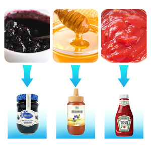 เครื่องบรรจุของเหลวแบบกึ่งอัตโนมัติสำหรับแยม น้ำสลัด ครีม ซอสมะเขือเทศ น้ำผึ้ง ซอสถั่วหวาน แยม ซอสเนยถั่ว - Product Image 3