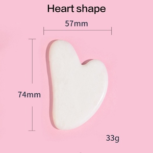 Gua sha rosa <span class=keywords><strong>oro</strong></span> naturale pietra di giada bianca pelle gua sha e gua sha rullo viso con scatola - Product Image 2