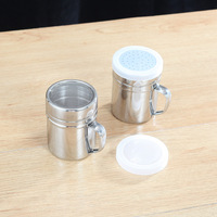 Séparateur de poudre en acier inoxydable à mailles fines, tamis coréen pour épices, sucre et farine, distributeur et support à cure-dents double usage