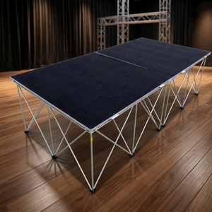 Scène pliante portable en aluminium robuste pour mariage, plateforme modulaire 4x4 pieds avec tapis - Product Image 2