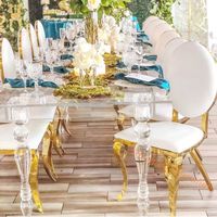 Bestseller Klarer Transparenter Acryl-Rechteck-Esstisch für Hochzeiten