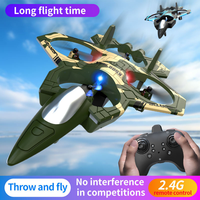 Avion de Chasse RC 2.4G Modèle V17, Jouet Planeur Volant Télécommandé pour Figures Aériennes