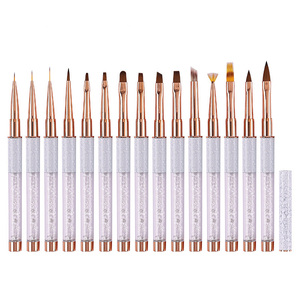 Set Professionale di 15 Pennelli per Nail Art con Strisce, Ombre, Margherite, French e Design 3D in Gel Acrilico - Product Image 1