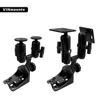 Brazo oscilante doble para barco, cabezal de bola doble, soporte de monitor ajustable universal, montaje oscilante Dual para plotters