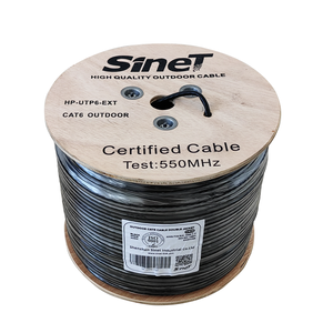 Velocidad rápida <span class=keywords><strong>Gigabit</strong></span> <span class=keywords><strong>Cat</strong></span> <span class=keywords><strong>6</strong></span> 23AWG Sólido 305M <span class=keywords><strong>Cable</strong></span> <span class=keywords><strong>Ethernet</strong></span> Exterior PVC con camisa UTP FTP SFTP Cat5e Cat5 Tipos Más barato 1000FT Precio - Product Image 1