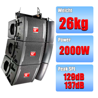 Système de sonorisation pour spectacles en extérieur, haut-parleur de ligne acoustique à 2 voies, 12 pouces, néodyme, haute qualité, 800 W RMS, passif/actif, 2026