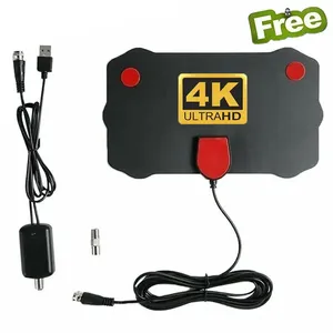 Antenne TV numérique intérieure 5000 Miles HD 8K 4K 1080P 25DB HDTV DVB-T DVB-T2 Antenne TV par câble UHF VHF <span class=keywords><strong>DTV</strong></span> Antennes TV Aériennes - Product Image 1