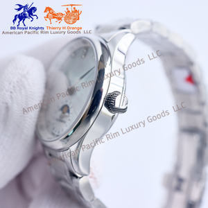 Montre à quartz Longnes Moon Phase pour hommes et femmes, bracelet en cuir et acier, boîtier en alliage, affichage à aiguilles, logo personnalisable - Product Image 4