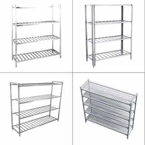 رفوف تخزين للمطبخ من الفولاذ المقاوم للصدأ أرفف تخزين وحدات رفوف متنقلة للسوبر ماركت - Product Image 4