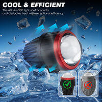 Feux antibrouillard LED de voiture de haute qualité de 3 pouces avec puces 3570, 40W/45W, 5500LM, bi-projecteur pour voiture 12V avec support Toyota Honda