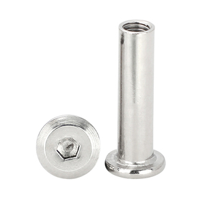 Écrou de fixation pour meubles en acier au carbone nickelé, connecteur à rivet à douille hexagonale, insert de jonction, écrou à manchon M2 M3 M4 M5 M6 - Product Image 1