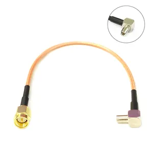 Modem 3G USB TS9 ângulo reto para FME/F/TNC macho fêmea cabo trança RG316 15cm conector de terminais de fio novo