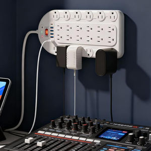 नई 15a औद्योगिक बहु-कार्यात्मक 24 ac आउटलेट एक्सटेंशन बोर्ड 4 USB-A 2 USB-C पोर्ट हमें प्लग सर्भदोंए पर्यावरण के अनुकूल - Product Image 4