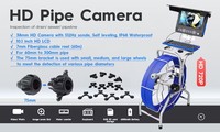 HD 1280P Hochpräzise Rohrinspektionskamera 17/23/38mm Selbstnivellierend 512HZ Sender 10,1" HD LCD-Bildschirm 60m Kabel
