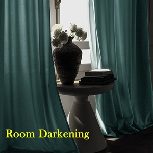 <span class=keywords><strong>Rideaux</strong></span> occultants thermiques à œillets, style européen, personnalisables, en <span class=keywords><strong>velours</strong></span> noir, avec attaches décoratives, pour fenêtre plate, ignifuges - Product Image 2