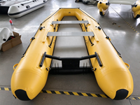 Perahu Karet Tiup YLS-340 PVC TPU, Perahu Ringan untuk Memancing, Dilengkapi Transom yang Dapat Dilepas, Cocok untuk Danau, Sungai, dan Rekreasi