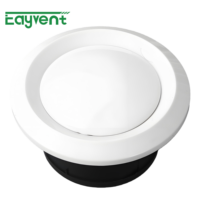 Diffuseur de plafond rond pour climatisation Abs, grille d'aération réglable, couvercles de ventilation, amortisseur pour la ventilation du système HAVC