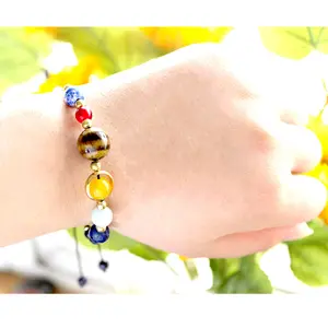 Hot sale universe the Milky Way solar system eight planets bracelet guard the stars stone beads