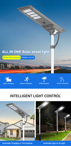 Lampadaires solaires LED de haute qualité, haute luminosité, promotionnels, en gros, pour extérieur, étanches IP66, 6000K, 120W - Product Image 4